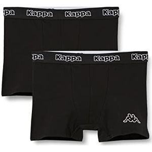 Kappa Boxershorts voor heren, verpakking van 2 stuks, Zwart (Black 304JB30/950), M