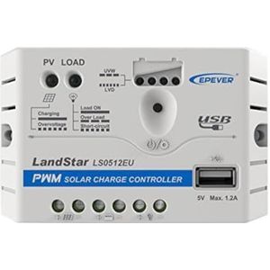 EPEVER - PWM Landstar - Laadregelaar - USB-aansluiting - 10A - 12V/24V