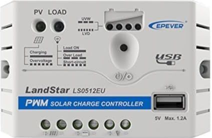 EPEVER - PWM Landstar - Laadregelaar - USB-aansluiting - 10A - 12V/24V