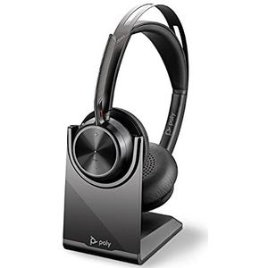 POLY Voyager Focus 2 UC Headset Bedraad en draadloos Hoofdband Kantoor/callcenter USB Type-A Bluetooth Oplaadhouder Zwart