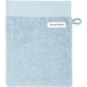 TOM TAILOR Washandschoen, set van 6, 16 x 21 cm, 100% katoen/badstof, met hanger en label met logo, Color Bath Towel lichtblauw (Sky Blue)