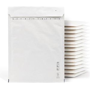 m-office m-office Luchtkussenenveloppen, noppenenveloppen, witte noppenzakken, verzendtassen in verschillende maten, luchtkussenenveloppen, 180 x 260 mm, 100 stuks
