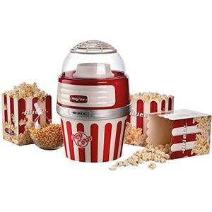 Ariete Pop Corn XL Party Time 2957 Popcornmachine met uitneembare kom, heteluchtkoker, inclusief dispenser, 60 g Pop Corn in minder dan 2 minuten, 1100 W, rood