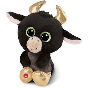 NICI Knuffel Stier - Bubalu - rund - zwart - 15 cm - knuffeldier