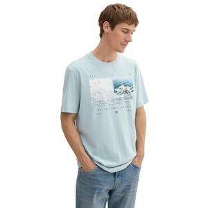 TOM TAILOR Heren T-shirt, 30463 - Dusty Mint Blue, M