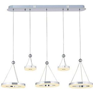 Homemania Galya hanglamp, plafondlamp, chroom, metaal, 81 x 81 x 90 cm, 1 x LED, 48 W, 5040 lm, 4200 K, natuurlijk wit