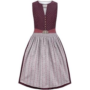 STOCKERPOINT Dirndl  lichtgrijs / bordeaux / merlot