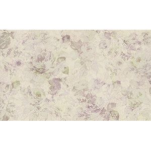 A.S. Création Vliesbehang Garden of Eden behang in aquarellook 10,05 m x 1,06 m crème metallic lila Made in Germany 300406 30040-6