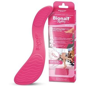 MY BENEFIT Bionaif Agility roze, ultralicht en ademend voetbed, geschikt voor hoge schoenen, sleehak, plateau en hak, beschermt tegen slijtage en irritatie, gemaakt in Italië, maat 35-40
