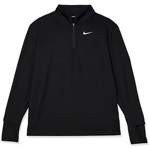 Nike W NK DF Element Top Hz lange shirt, zwart/reflecterend zilver, 2XL dames