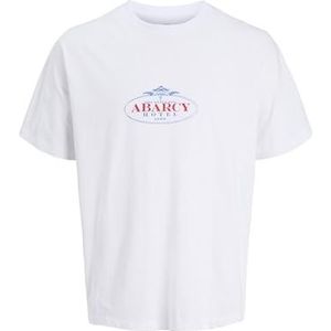 JACK & JONES Jorservice Gallery Tee Ss Crew Neck Tg, wit (bright white), L