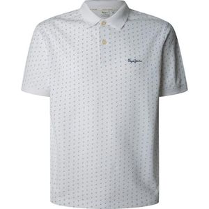 Pepe Jeans Heren BASIL Polo, Wit (WIT), S, wit(wit), S