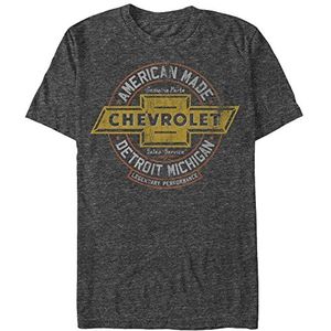 Fifth Sun Heren Chevrolet logo in used look T-shirt, donkergrijs gemêleerd, klein, donkergrijs, gemêleerd, S