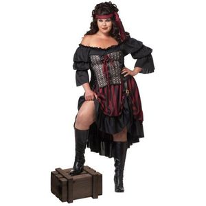 California Costumes 1715 Pirate Wench kostuum voor volwassenen, zwart, XXL