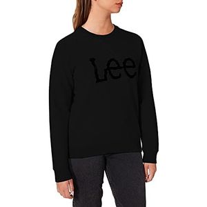 Lee Femme Essential Logo SWS Sweatshirt, zwart (Black 01), Small