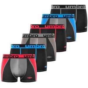 Umbro - Boxershorts - Zwart - Anti-transpirant - Ademend - 6 stuks