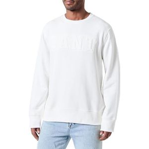 GANT Geborduurde C-hals sweatshirt, Eggshell., M