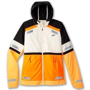 BROOKS 221689167 Run Visible Jacket 2.0 damesjas ecru/fluoro flash/zwart maat 25 (Italië)
