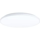 EGLO LED-plafondlamp Crespillo, 1-lichts opbouwlamp, ledlamp van wit kunststof, lamp plafond voor keuken en kantoor, neutraal wit, Ø 38 cm
