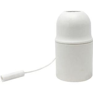 Zarivy E27 lamphouder met gladde witte schakelaar, ideaal voor verlichting in woningen en kantoren.