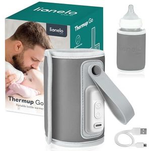 LIONELO Thermup Go Draagbare flessenwarmer met temperatuurbehoud, Gevoed via de USB-kabel, Opwarmen van melk en babyvoeding, BPA-VRIJ, Klein lichtgewicht en draagbaar, gewicht slechts 100g