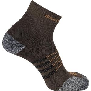Salomon Elevation Quarter uniseks sokken, bruin, 36-38