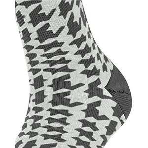FALKE Dames Sensitive Timeless scheerwol ademend warm halfhoog met patroon 1 paar sokken, grijs (gunmetal 3226), 35-38