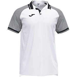 Joma Essential II Poloshirt voor heren, wit/zwart, XS