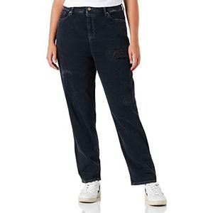 Armani Exchange Dames Girlfriend, Back Patch Logo Jeans, Indigo Denim, Extra Small