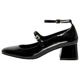 Only - Mary Jane - Pumps - Zwart - Leer - Elegante Zwarte Hakken