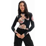 Slim fit body met cirkels