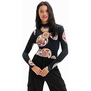 Slim fit body met cirkels