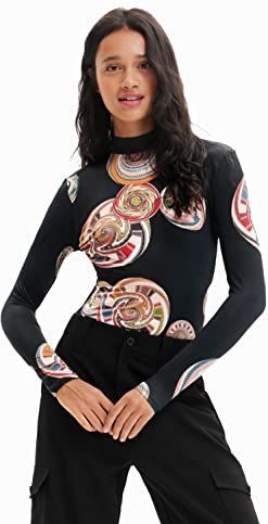 Slim fit body met cirkels