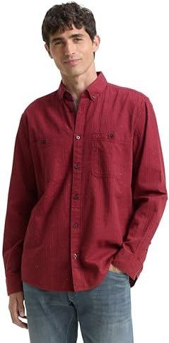 TOM TAILOR heren overhemd, 38952 - Red Nep Structuur, XL