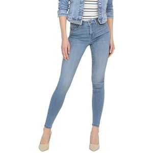 ONLY ONLPOWER MID Push Up SK DNM AZG944 NOOS jeansbroek, Special Bright Blue Denim, XXSW / 34L, Special Bright Blue Denim, XXS x 34L