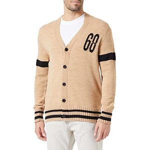 Sisley Mens L/S 117GT600C Cardigan Sweater, Beige 901, L