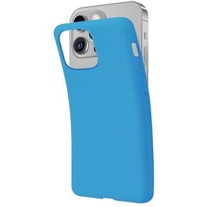 SBS Beschermhoes voor iPhone 14 Pro, blauw Cerulean Pantone 2191C, zacht, flexibel, krasbestendig, dun, comfortabel in de tas, compatibel met draadloos opladen