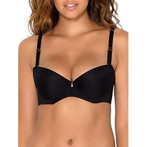 Smart & Sexy Women's Everyday Demi Push-Up Bra, Black Hue, 32C