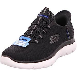 Skechers Heren Summits High Range Sneaker, Zwarte Mesh Trim, 41.5 EU