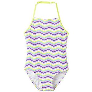 NAME IT Girl's NKFZARIA Swimsuit badpak, zand Verbena, 146/152, Zand Verbena, 146/152 cm