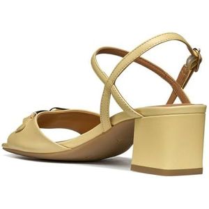 Geox D New ERAKLIA 50 sandalen met hak voor dames, geel, maat 39 EU, geel, 39 EU