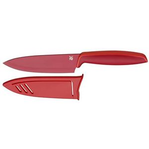 WMF Koksmes Touch met Blade Cover Rood Lengte 24 cm Blade Lengte 13 cm Speciaal Blade Staal met Non-Stick Siliconen Hars Cover Plastic Handvat