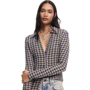 Blouse - Geruit - Viscose - Lange Mouw - Normale Pasvorm