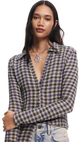 Blouse - Geruit - Viscose - Lange Mouw - Normale Pasvorm