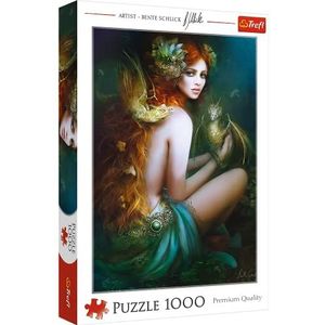 Trefl - De Drakenvriend puzzel - 1000 elementen, Draak, Kleine Draak, Roodharig Meisje, Bente Schlick, Doe-Het-Zelf puzzel, Creatief Vermaak, Cadeau, Plezier, Klassieke puzzel