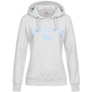 Lonsdale BALNACOIL Sweatshirt met capuchon voor dames, Marl Grey Light/Pastel Blue, XL, Marl Grey Light/Pastel Blue, XL