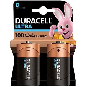 Duracell Ultra Power Type D Alkaline Batterijen 2- Pack