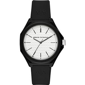 Armani Exchange Horloge Voor Heren, Three Hand Movement, Silicone Horloge Met Een Kastmaat Van 40 Mm