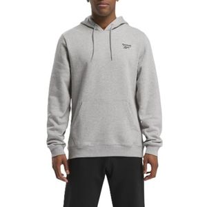Reebok IDENTITY KLEINE LOGO FLEECE HOODIE, Mgreyh, XS