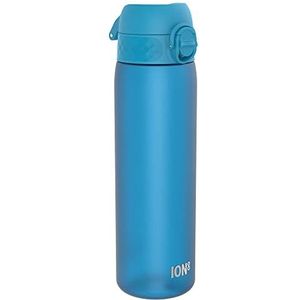 ION8 Waterfles, 500 ml/18 oz, Lekvrij, Makkelijk te Openen, Veilige Vergrendeling, Vaatwasserbestendig, BPA-vrij, Draaghendel, Past in Bekerhouders, Makkelijk Schoon, Geurvrij, Blauw Drinkfles